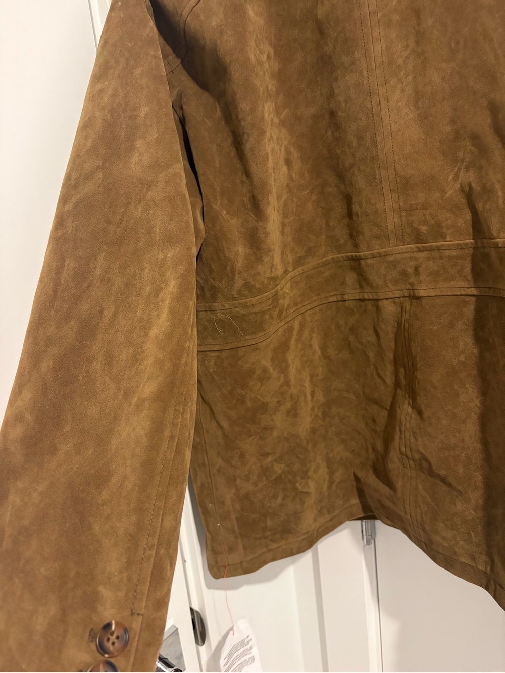 Topshop Women’s Suede Patch-Pocket Jacket - Brown - Picture 8 of 10